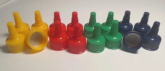 Tappo ribaltabile in plastica trasparente da 28 mm per bottiglie di bevande e acqua